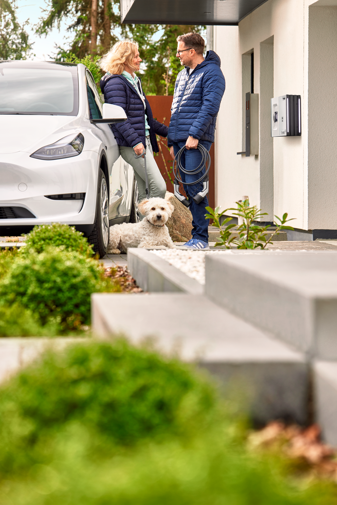 Charge Repay Service on smartphone in hand